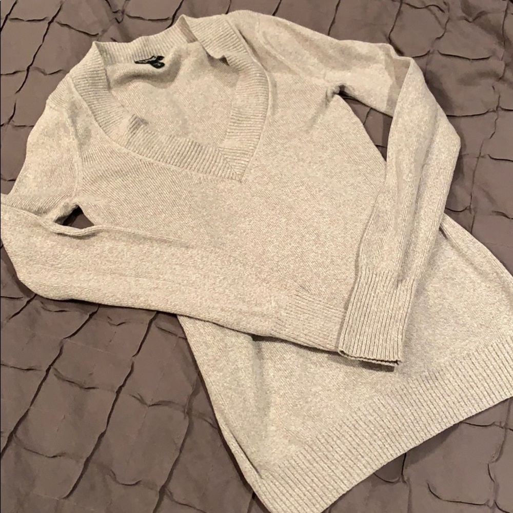 Small tan express sweater